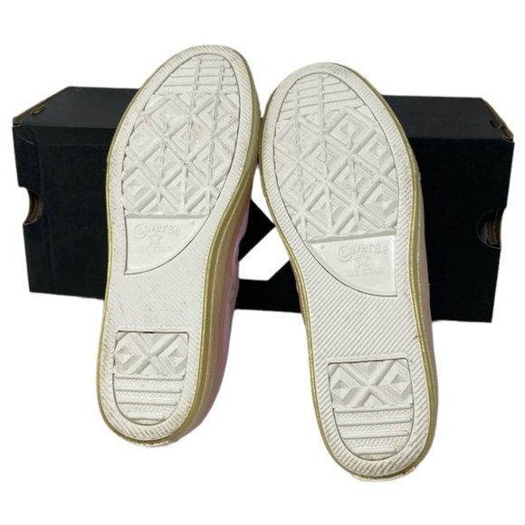 Converse Ctas Ox Women Cherry Blossom Pink Gold Canvas Low 666871C used - Picture 5 of 10